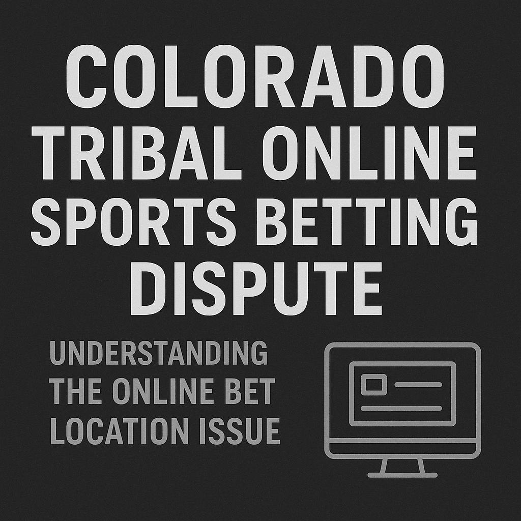 Colorado Tribal Online Sports Betting Dispute — Understanding The Online Bet Location Issue