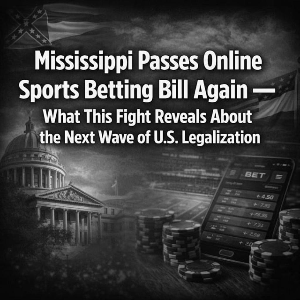 Mississippi Passes Online Sports Betting Bill Again — What This Fight Reveals About The Next Wave Of U.S. Legalization