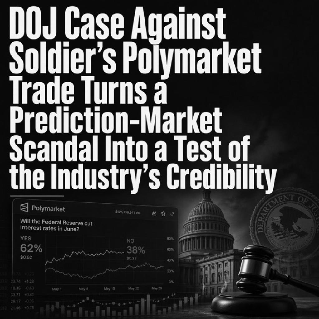 DOJ Case Against Soldier’s Polymarket Trade Turns A Prediction-Market Scandal Into A Test Of The Industry’s Credibility