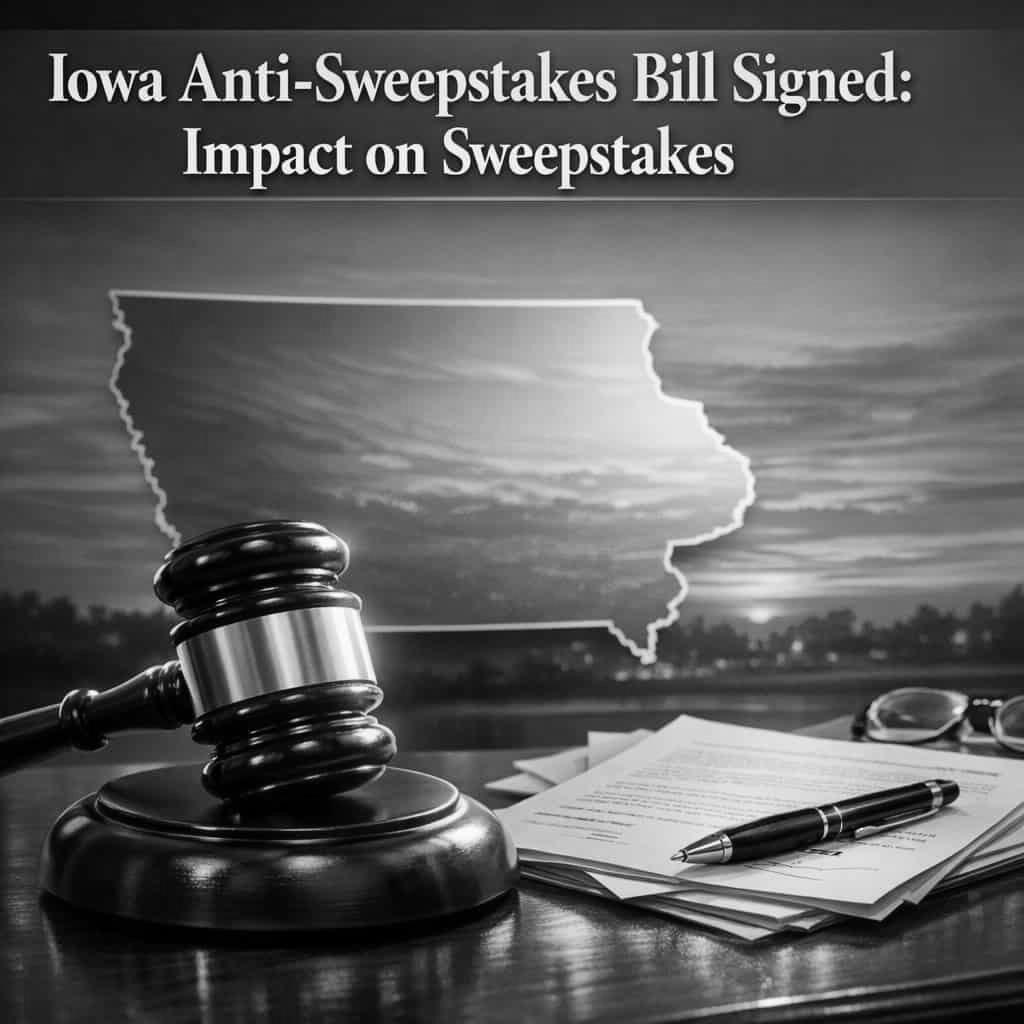 Iowa Anti-Sweepstakes Bill Signed: Impact On Sweepstakes