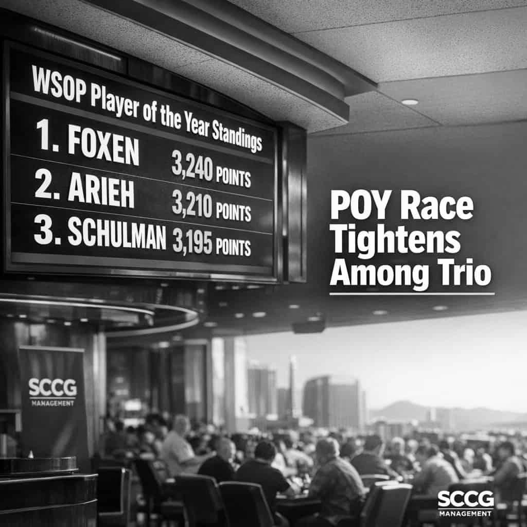 WSOP Player Of The Year Race Tightens Among Foxen Arieh And Schulman