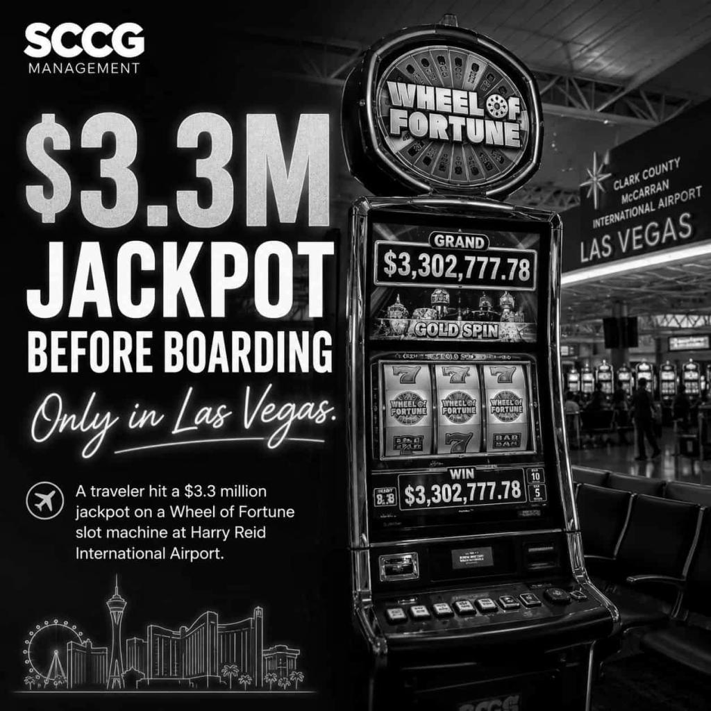 Only In Las Vegas: Traveler Wins $3.3 Million Jackpot During Airport Layover